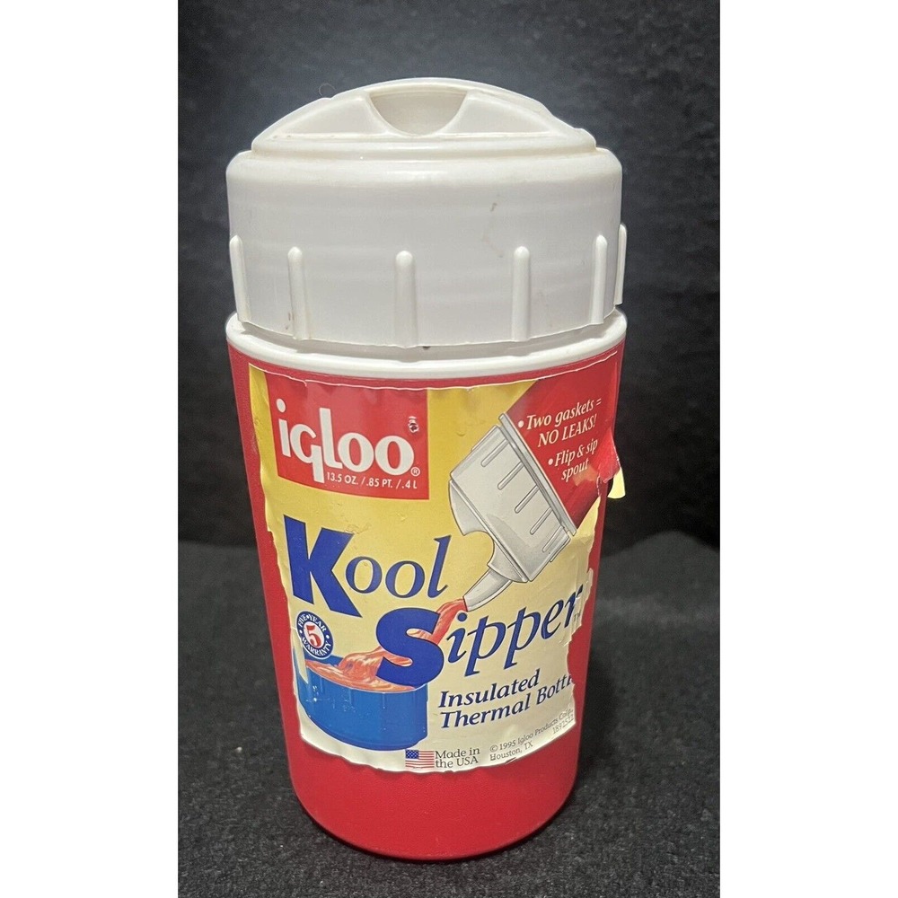 Vintage IGLOO Kool Sipper Thermos‎ Flip Spout Thermal Hot/Cold Beverage Cooler